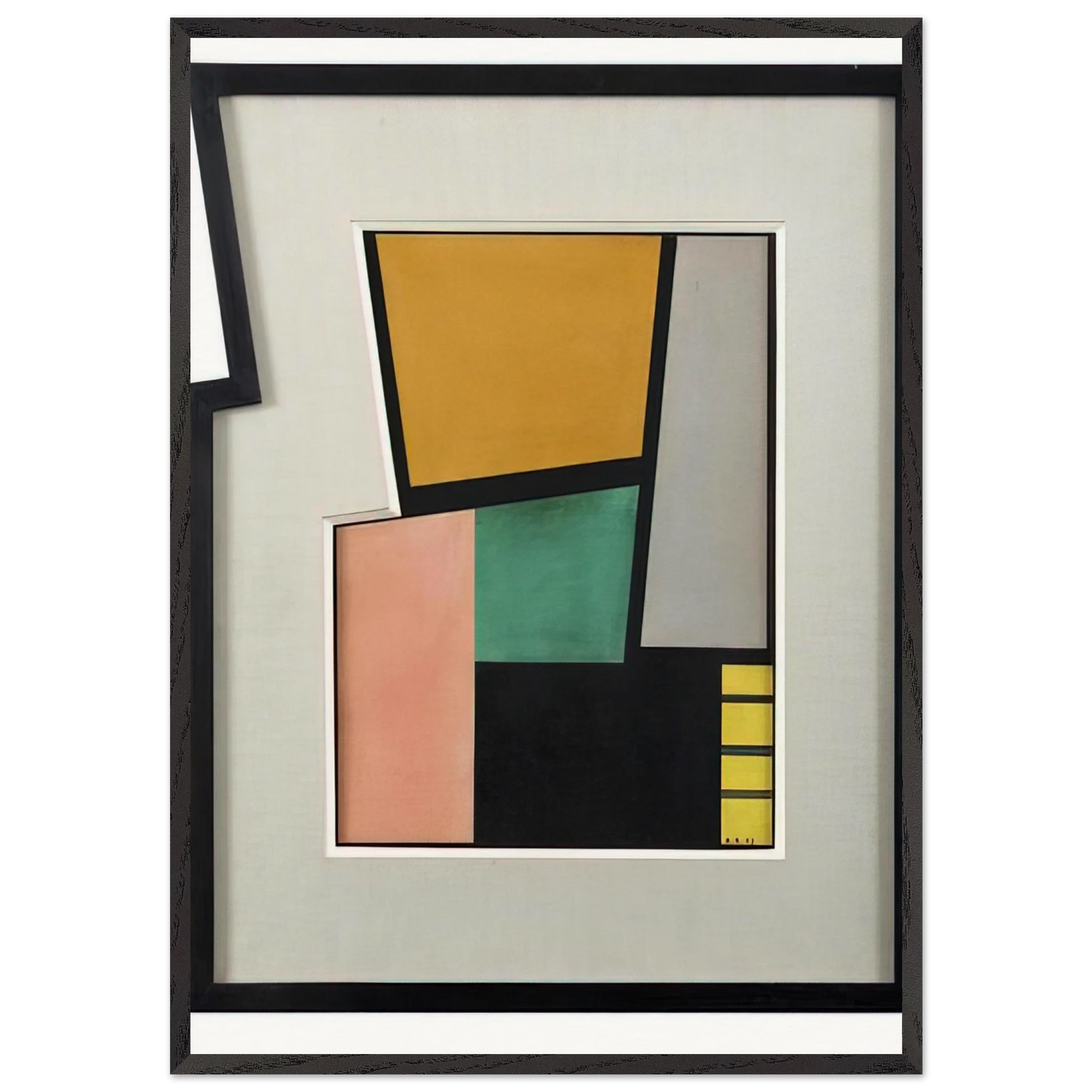 Negal - 1943 - Carmelo Arden Quin Framed Art Print – Black Wooden Frame - Default Title - -Framed Art Print