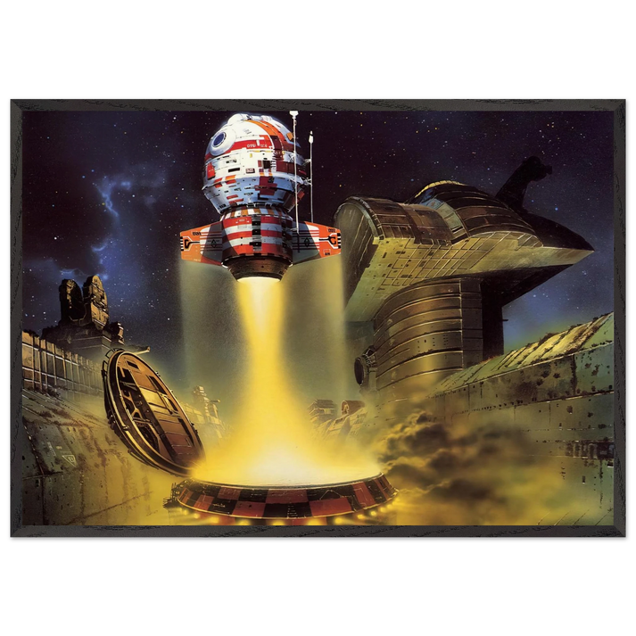Chris Foss N3 - Chris Foss 70x100 cm / 28x40 inches Framed Art Print – Black Wooden Frame