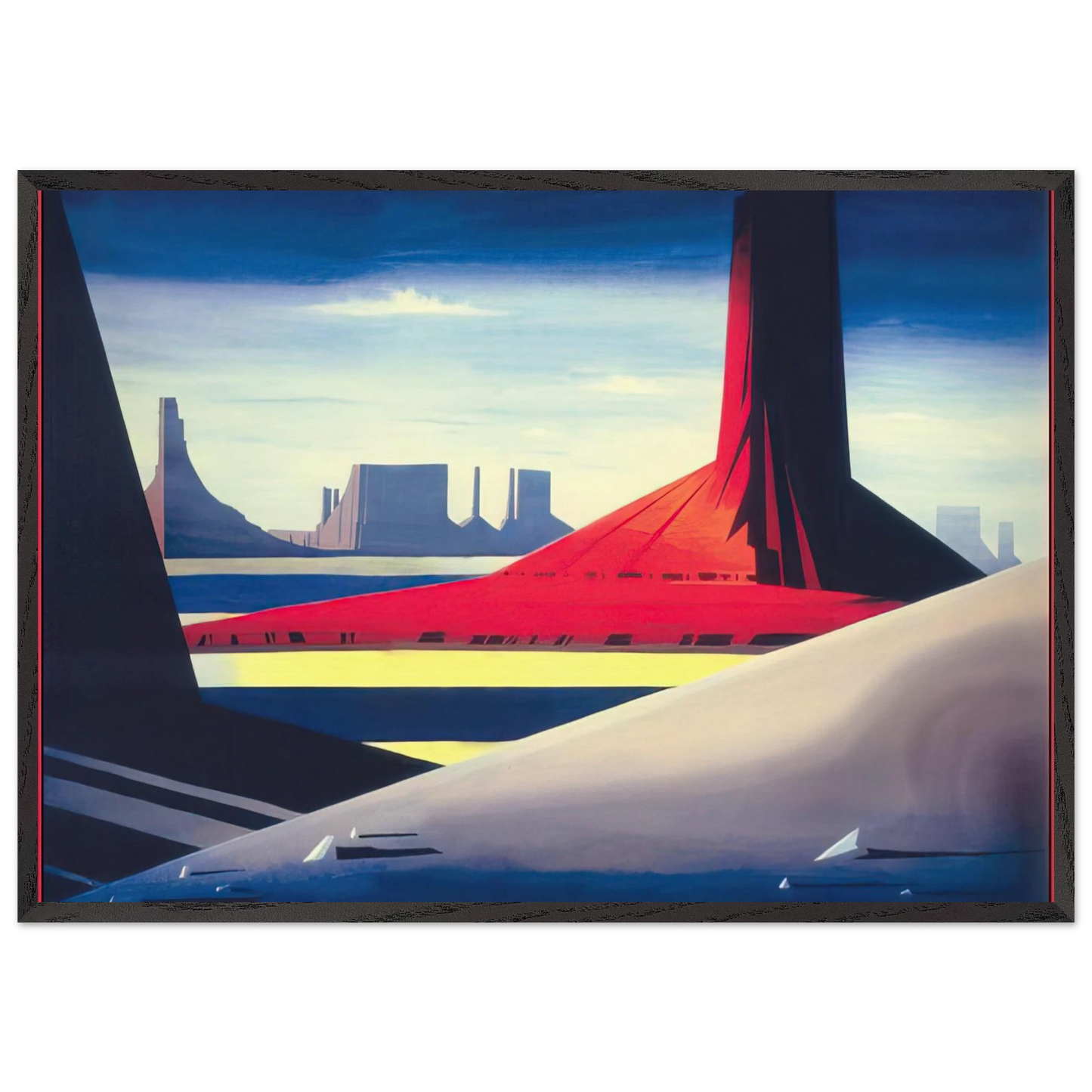 Monument Valley - Eyvind Earle 70x100 cm / 28x40 inches Framed Art Print – Black Wooden Frame