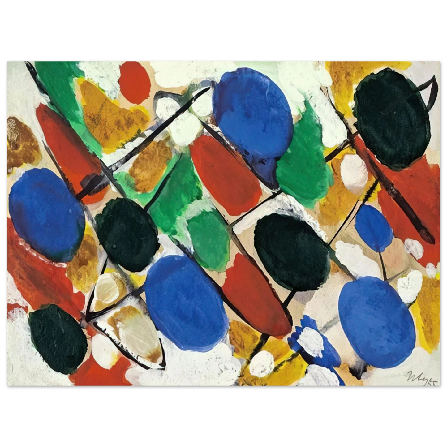 Ernst Wilhelm Nay - Scheiben - 1955 Fine Art Poster - Default Title