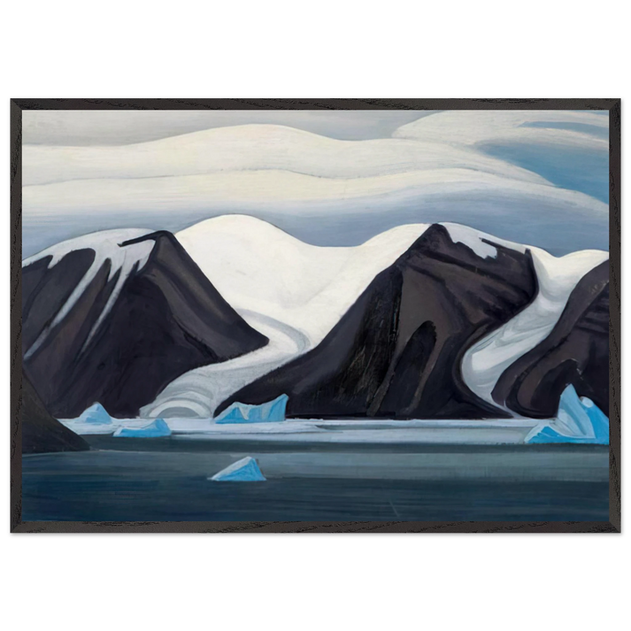 Nerke Greenland - 1930 - Lawren Harris 70x100 cm / 28x40 inches Framed Art Print – Black Wooden Frame
