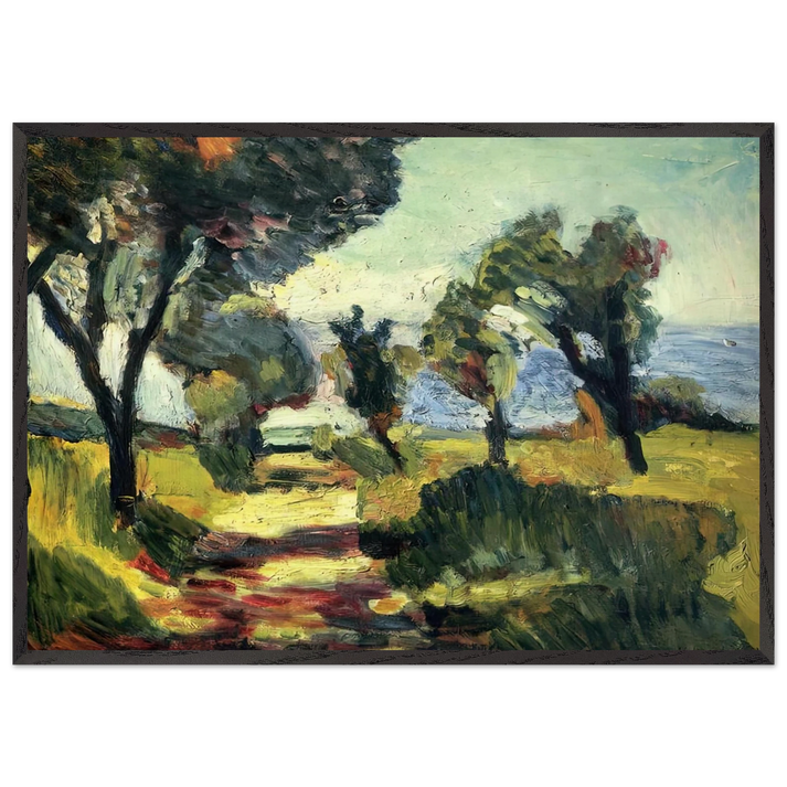 OLIVE TREES 1898 - Henri Matisse 70x100 cm / 28x40 inches Framed Art Print – Black Wooden Frame