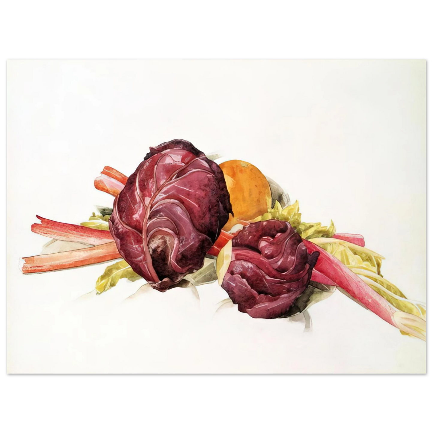Charles Demuth - Red Cabbages, Rhubarb and Orange - 1929 Fine Art Poster - Default Title