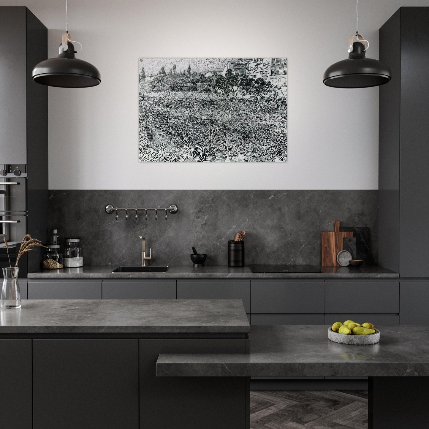 Garden with Flowers - Vincent van Gogh Acrylic Print - 70x100 cm / 28x40″ inches