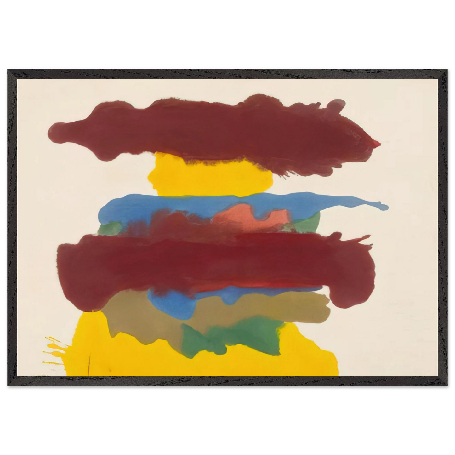 Helen Frankenthaler - Weather Change - 1963 Wall art - A1 (59.4 x 84.1 cm) - Premium Wooden Framed Poster With Fine Art Paper - White frame