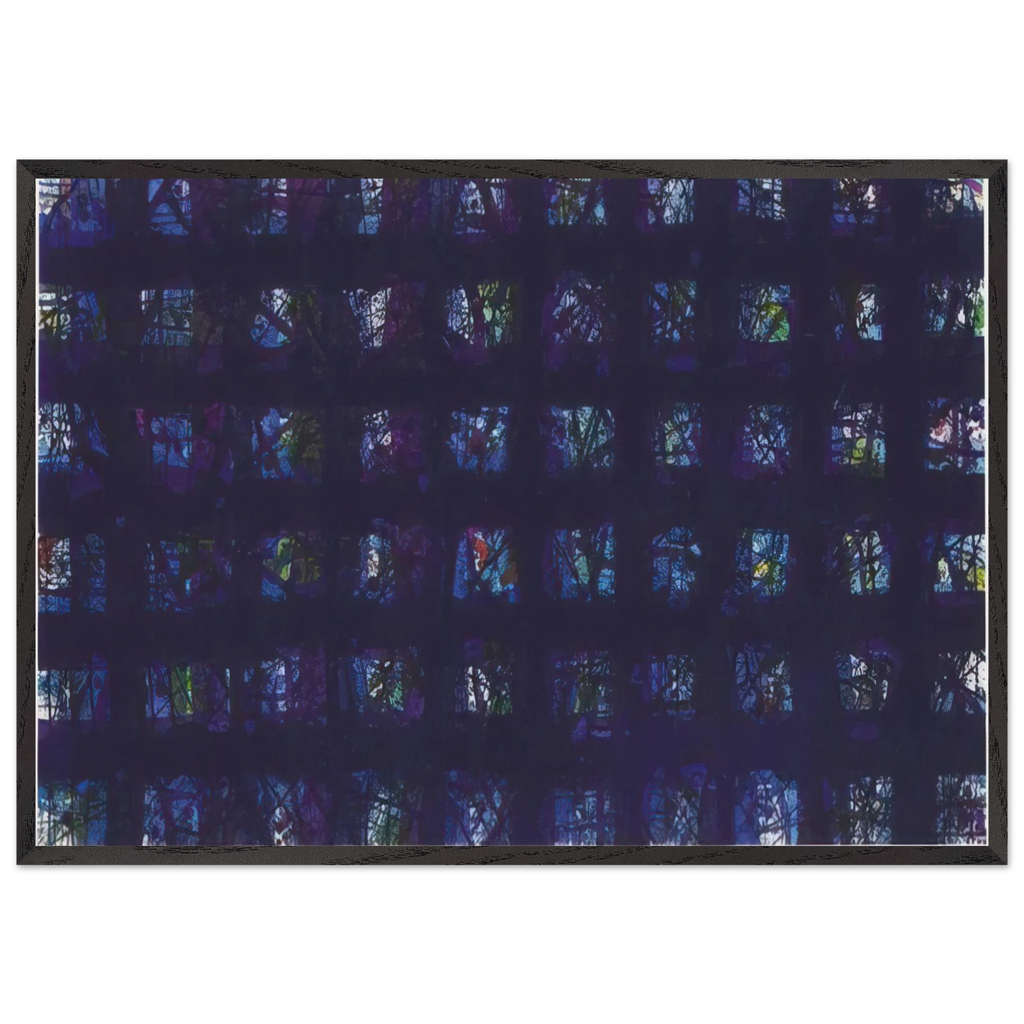 La Notte - Sam Francis 70x100 cm / 28x40 inches Framed Art Print – Black Wooden Frame