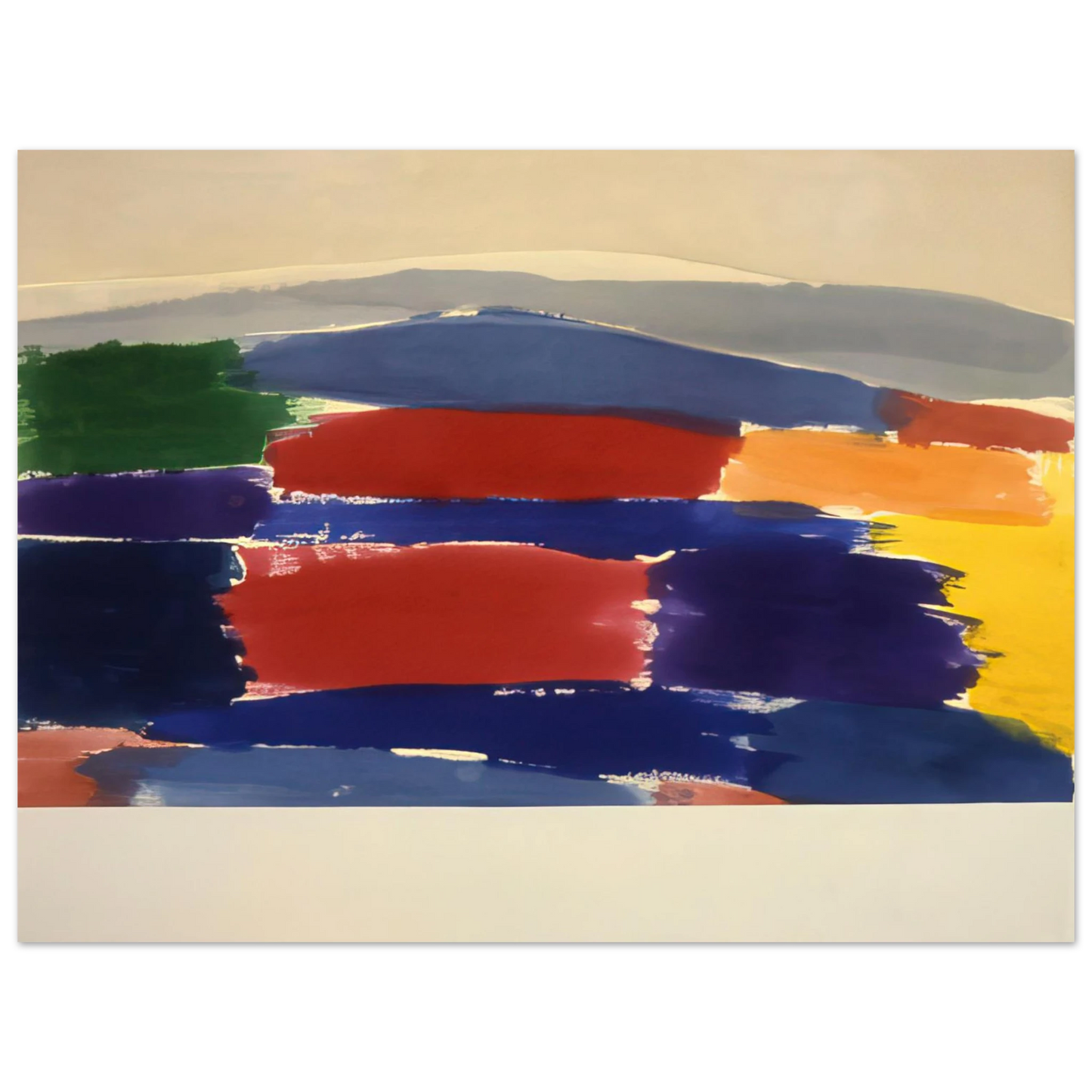 Ronnie Landfield - Village In The Moon - 1985 Fine Art Poster - Default Title