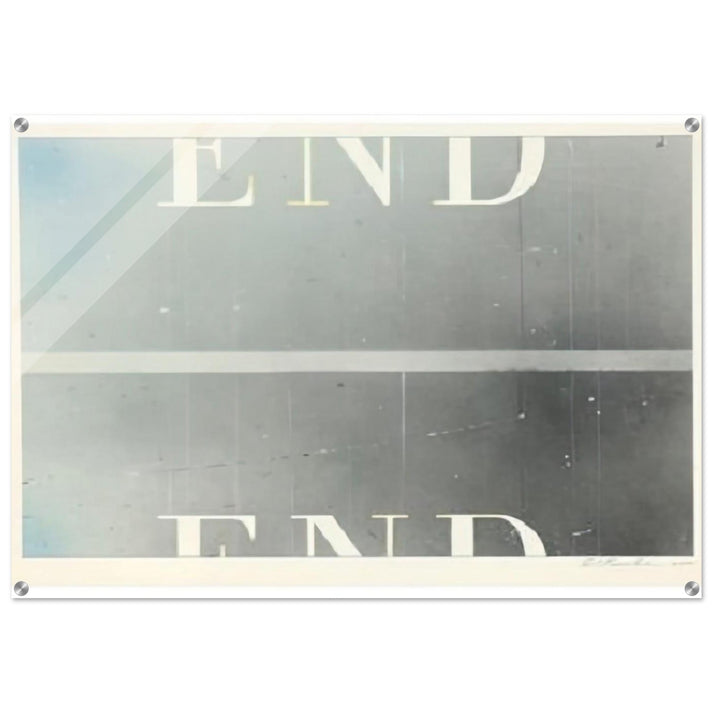 THE END 53 - Edward Ruscha Acrylic Print - 70x100 cm / 28x40″ inches