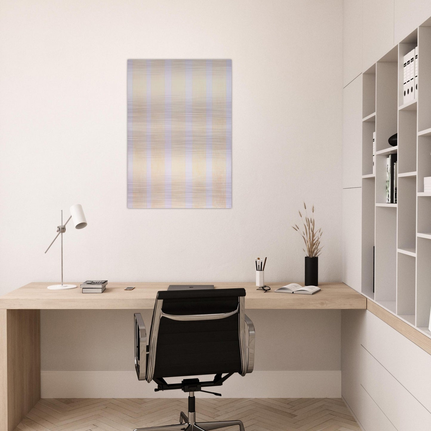 Untitled Number 5 - Agnes Martin Brushed Aluminum Print - 70x100 cm / 28x40 inches | Agnes Martin Aluminum Print | Agnes Martin Prints