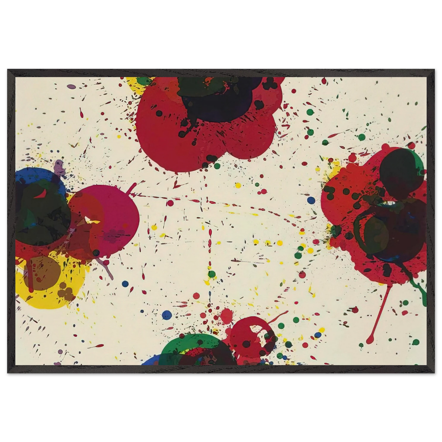 Red Again - Sam Francis Framed Art Print – Black Wooden Frame - Default Title - -Framed Art Print