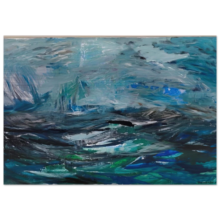 Abstract Sea - 1963 - Tove Jansson Brushed Aluminum Print - 70x100 cm / 28x40 inches | Tove Jansson Aluminum Print | Tove Jansson Prints