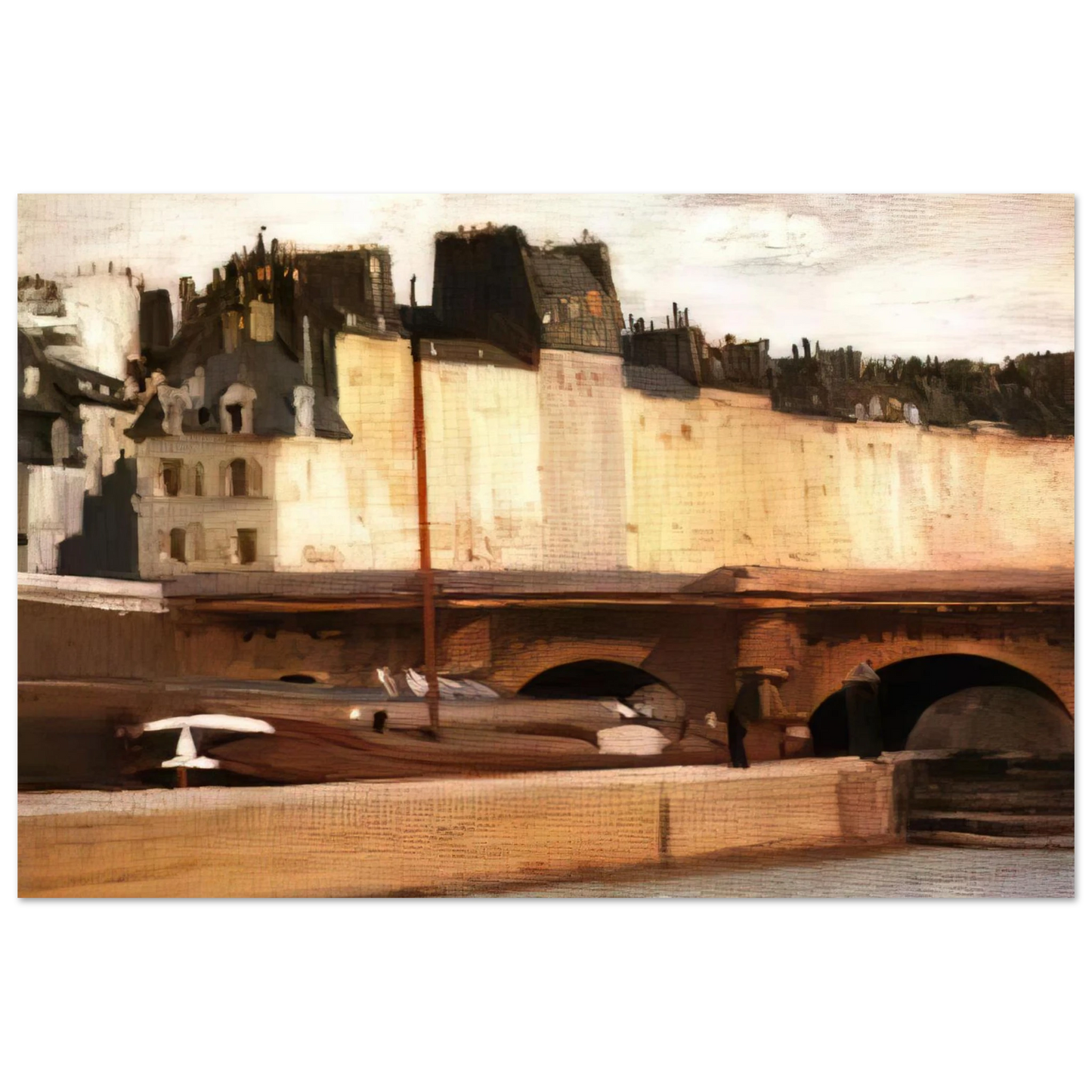 Edward Hopper - Écluse de la Monnaie Fine Art Poster - 40x60 cm / 16x24 inches