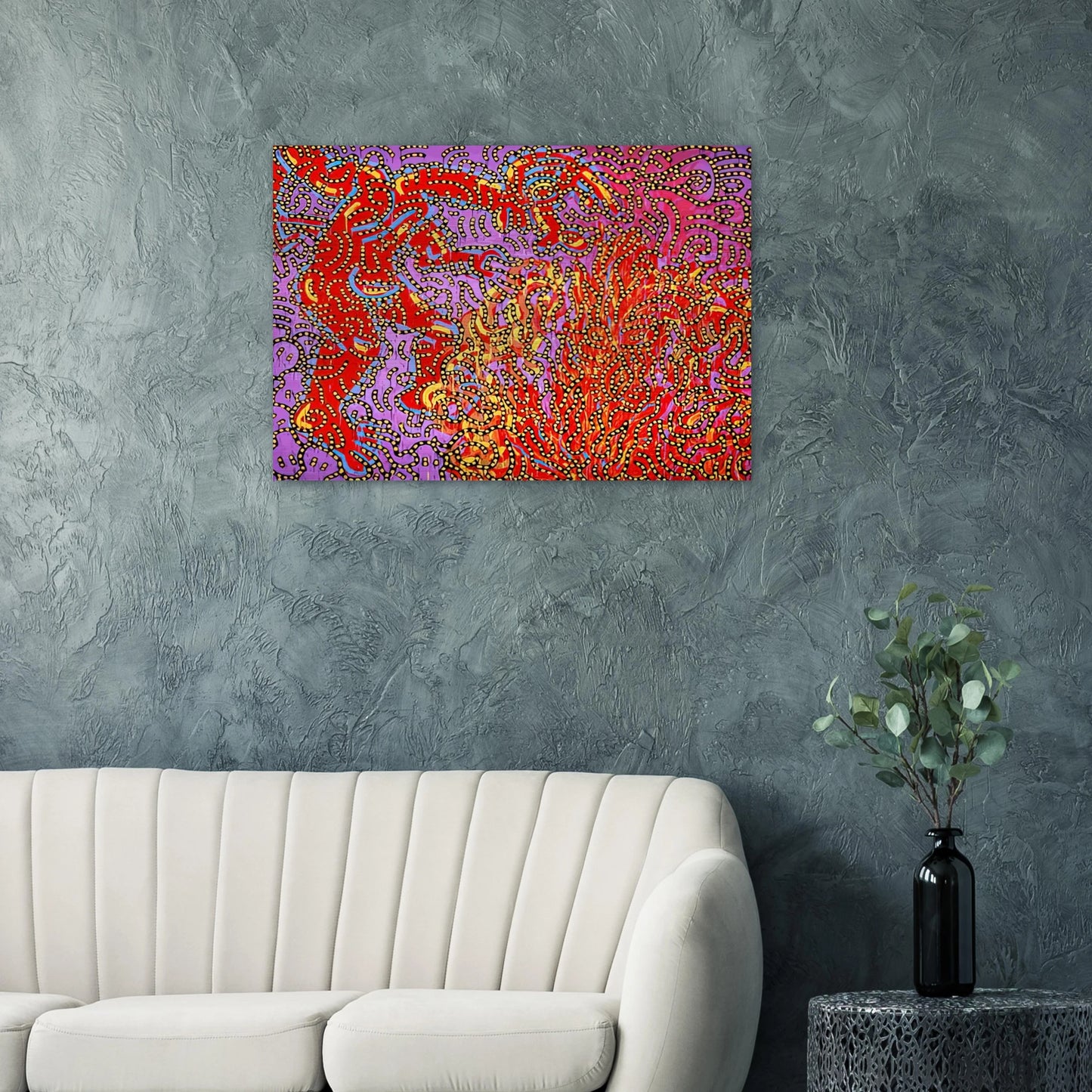 MOSES AND THE BURNING BUSH 1985 - Keith Haring Brushed Aluminum Print - 70x100 cm / 28x40 inches | Keith Haring Aluminum Print | Keith Haring Prints