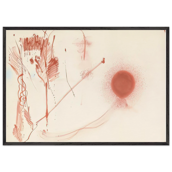 Towards a New Climate 1957- - Helen Frankenthaler 70x100 cm / 28x40 inches Framed Art Print – Black Wooden Frame