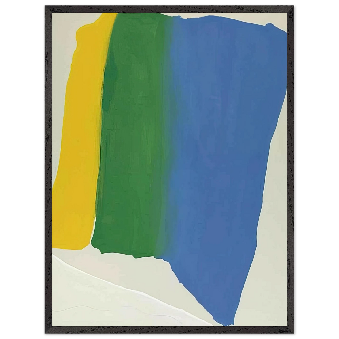 Helen Frankenthaler - Summer Insignia - 1969 Wall art - A1 (59.4 x 84.1 cm) - Premium Wooden Framed Poster With Fine Art Paper - White frame