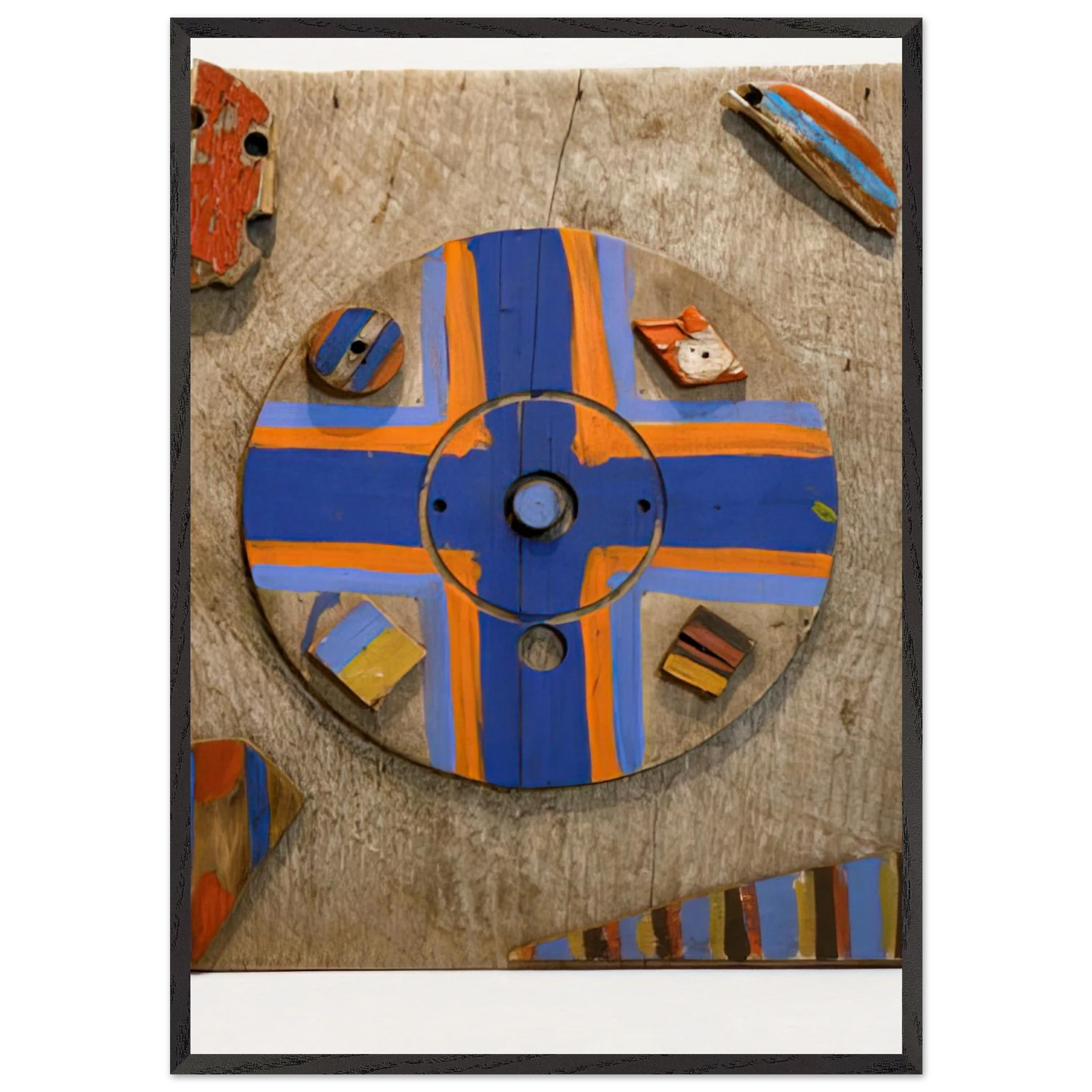 Eye of the Cross - 1976 - Betty Parsons Framed Art Print – Black Wooden Frame - Default Title - -Framed Art Print