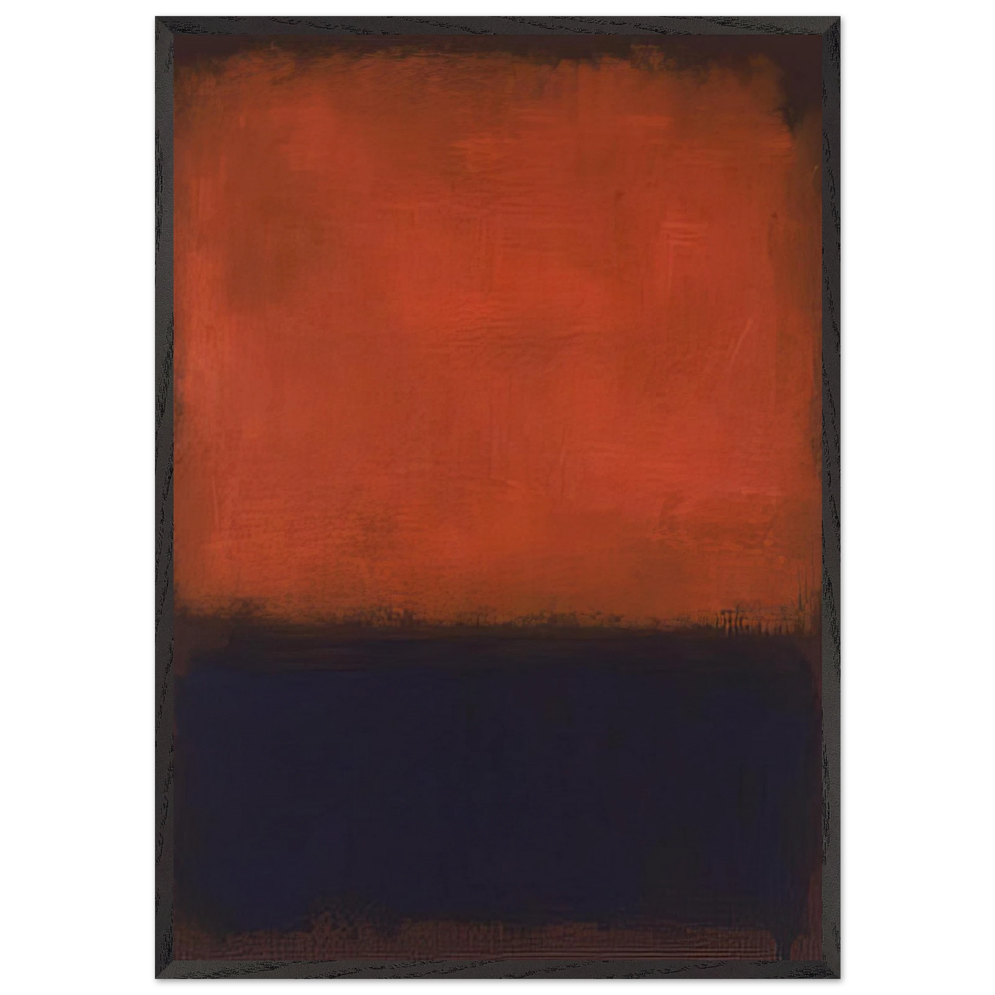 No 14 - 1960 - Mark Rothko 70x100 cm / 28x40 inches Framed Art Print – Black Wooden Frame