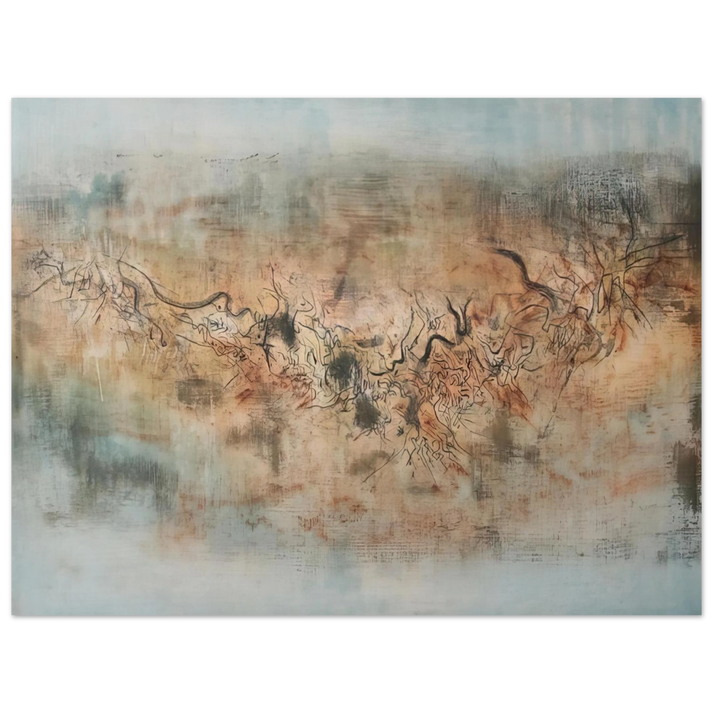 Zao Wou-Ki - VENT ET POUSSI RE 1957 75x100 cm / 30x40inches Fine Art Poster