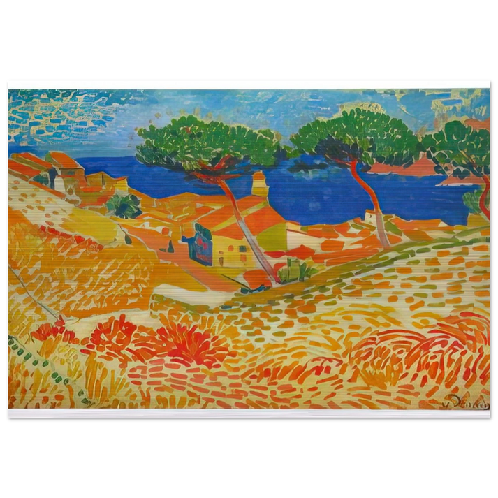 VIEW OF COLLIOURE 1905 - Andre Derain Brushed Aluminum Print - 70x100 cm / 28x40 inches | Andre Derain Aluminum Print | Andre Derain Prints