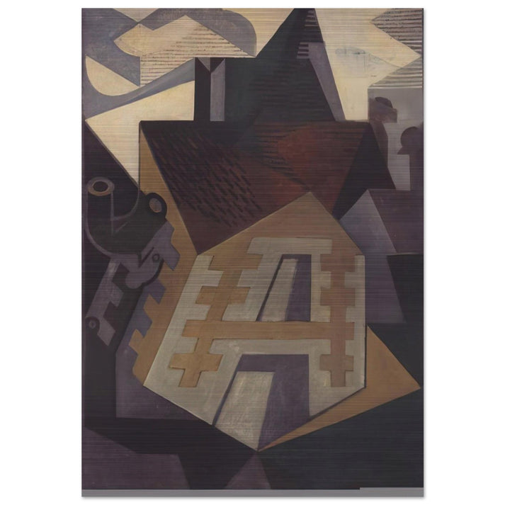 LANDSCAPE AT BEAULIEU 1918 - Juan Gris Brushed Aluminum Print - 70x100 cm / 28x40 inches | Juan Gris Aluminum Print | Juan Gris Prints