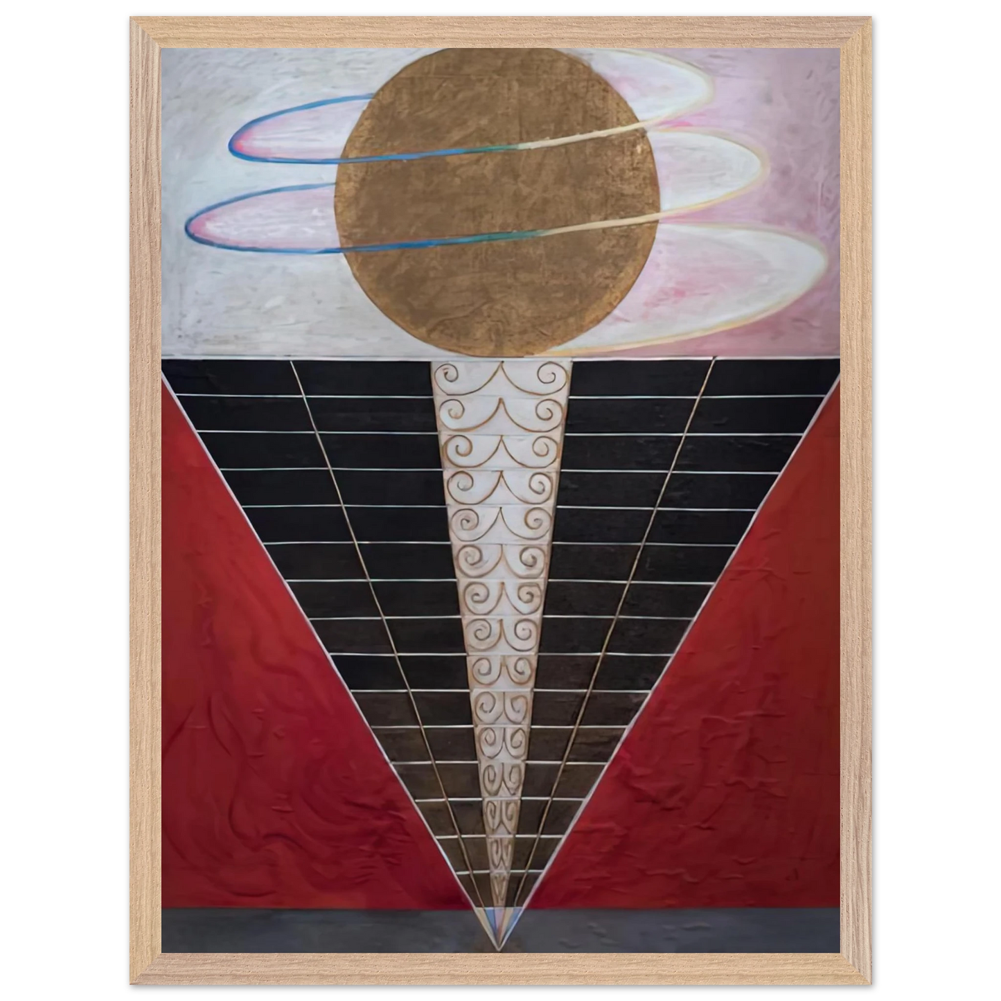 Hilma af Klint - ALTARPIECE NO 2 1915 Wall art - A3 (29.7 x 42 cm) - Premium Wooden Framed Poster With Fine Art Paper-canvas - Wood frame