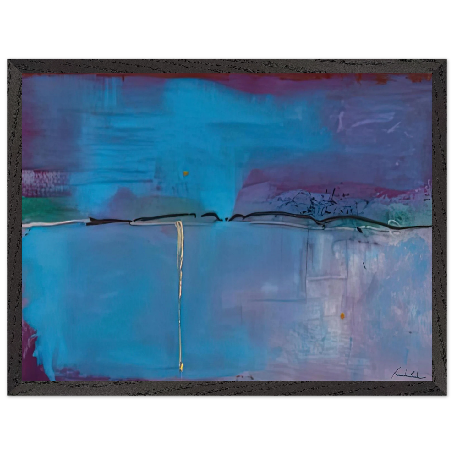 Helen Frankenthaler - Zone Blue, 1994- Wall Art - 28x40 inches / 70x70 cm - Canvas (Imperial) - -