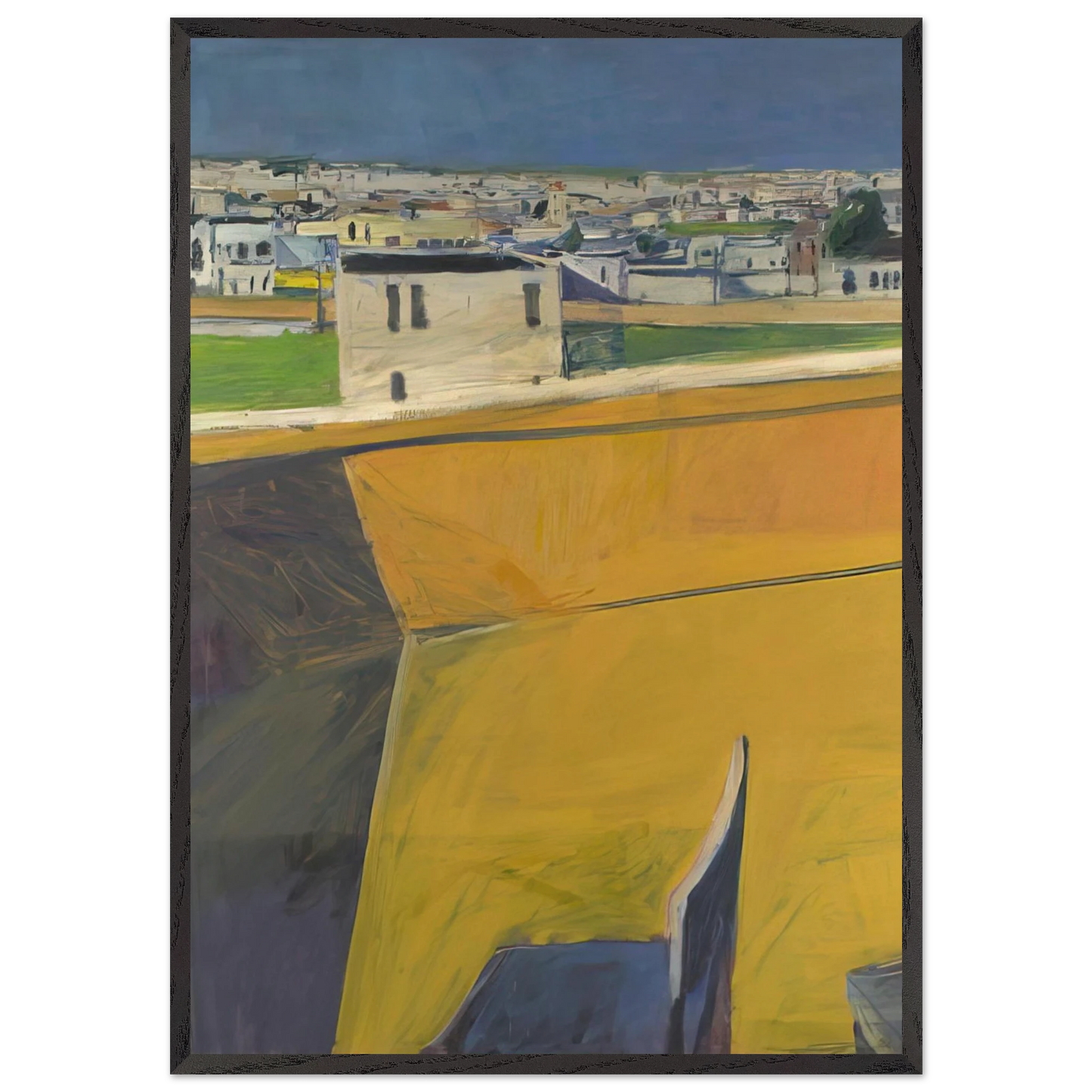 Yellow Porch - Richard Diebenkorn 70x100 cm / 28x40 inches Framed Art Print – Black Wooden Frame