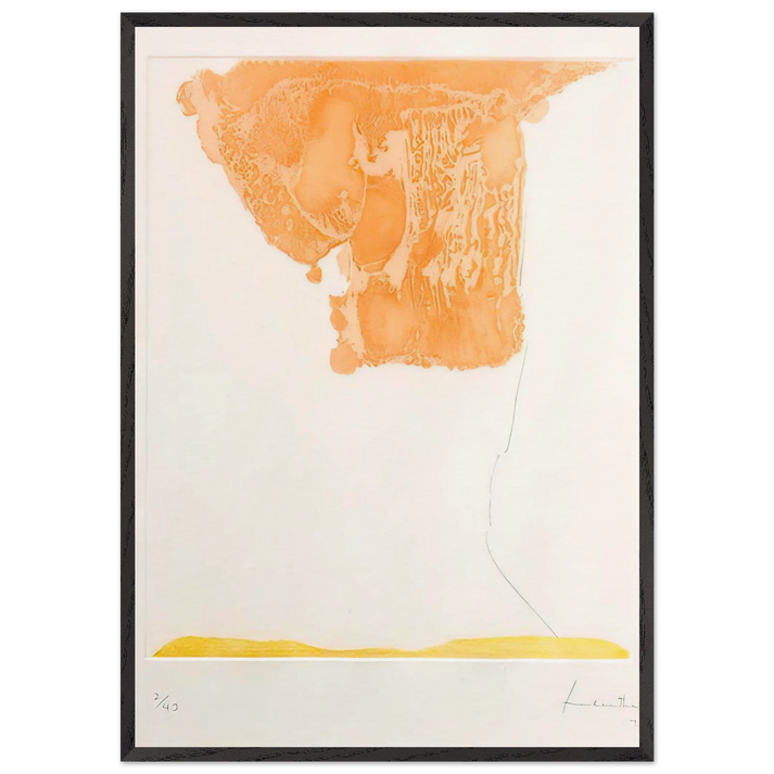 Pranzo Italiano - 1973 - Helen Frankenthaler 70x100 cm / 28x40 inches Framed Art Print – Black Wooden Frame