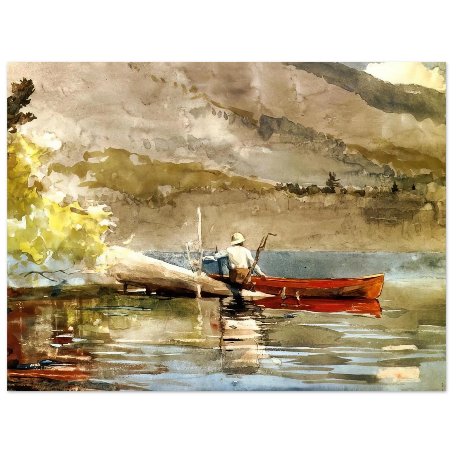 Winslow Homer - THE RED CANOE 1884 Fine Art Poster - Default Title