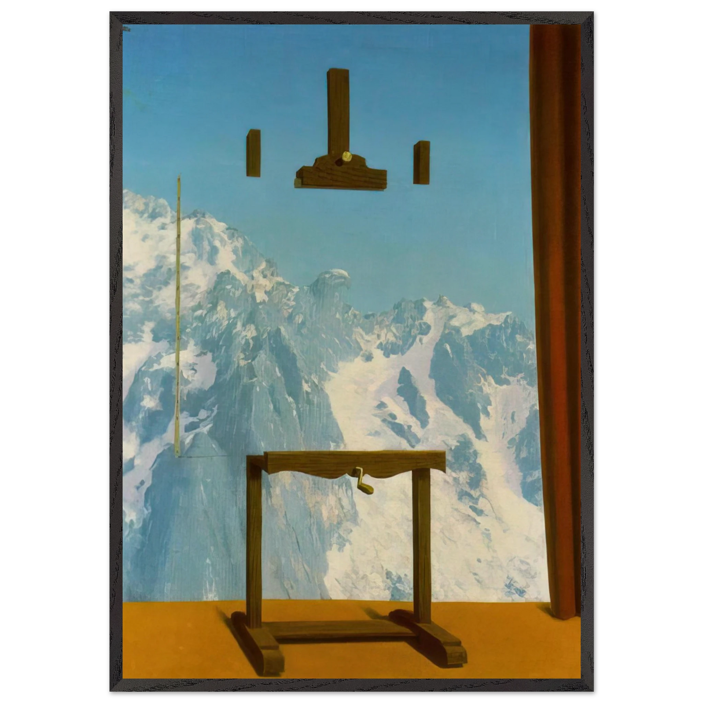 CALL OF PEAKS 1943 - Rene Magritte 70x100 cm / 28x40 inches Framed Art Print – Black Wooden Frame