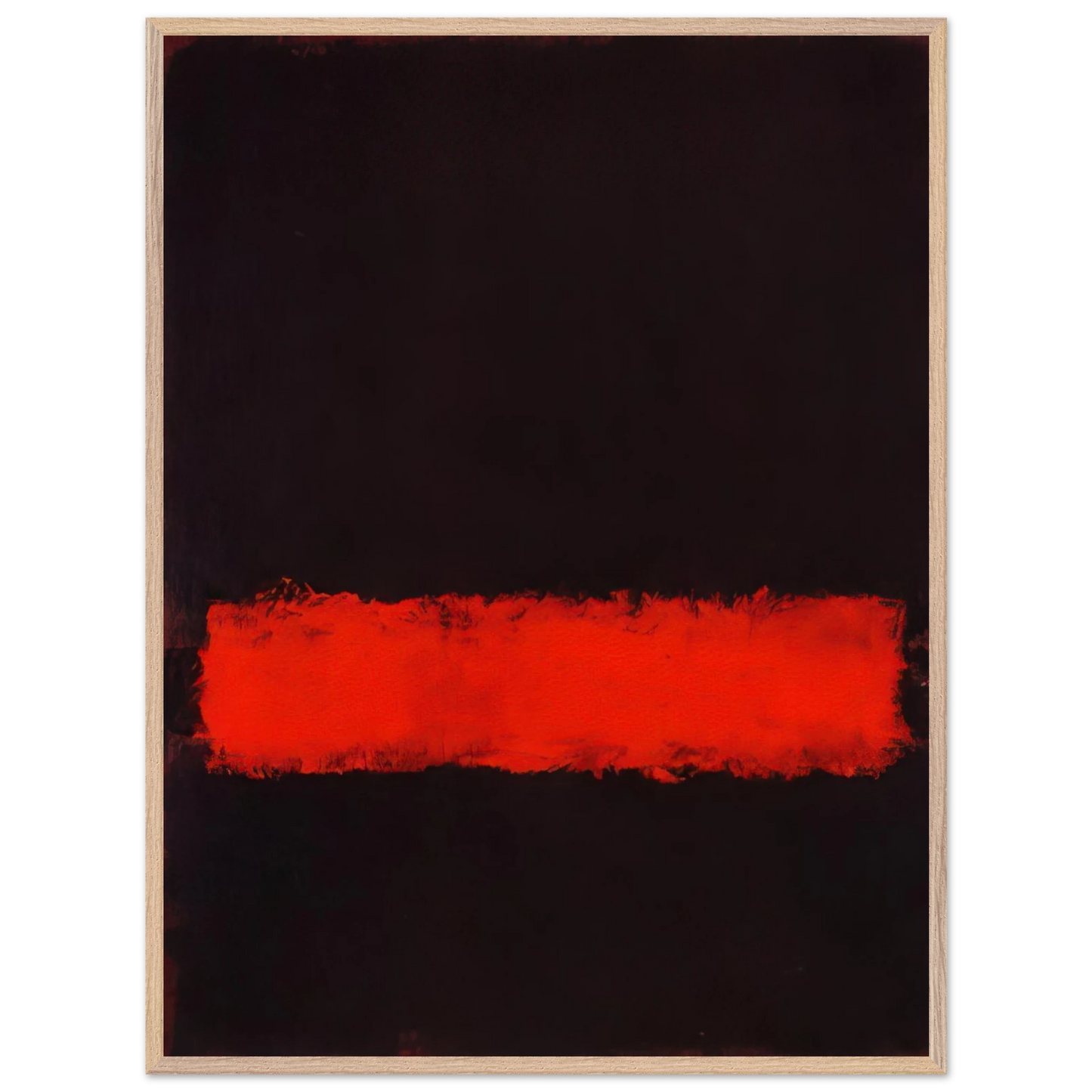 Mark Rothko - Black, Red and Black - 1968 Wall Art - 60x80 cm / 24x32 inches - Premium Wooden Framed Poster With Fine Art Paper-canvas - Wood frame