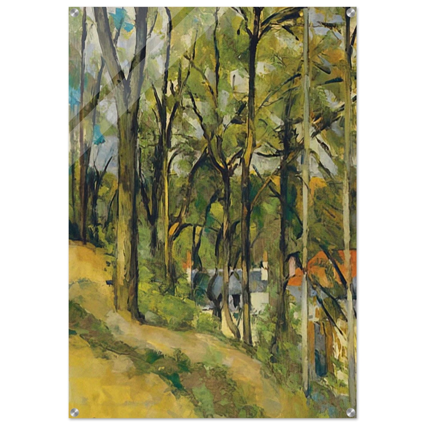 The Orchard - Paul Cézanne Acrylic Print - 70x100 cm / 28x40″ inches