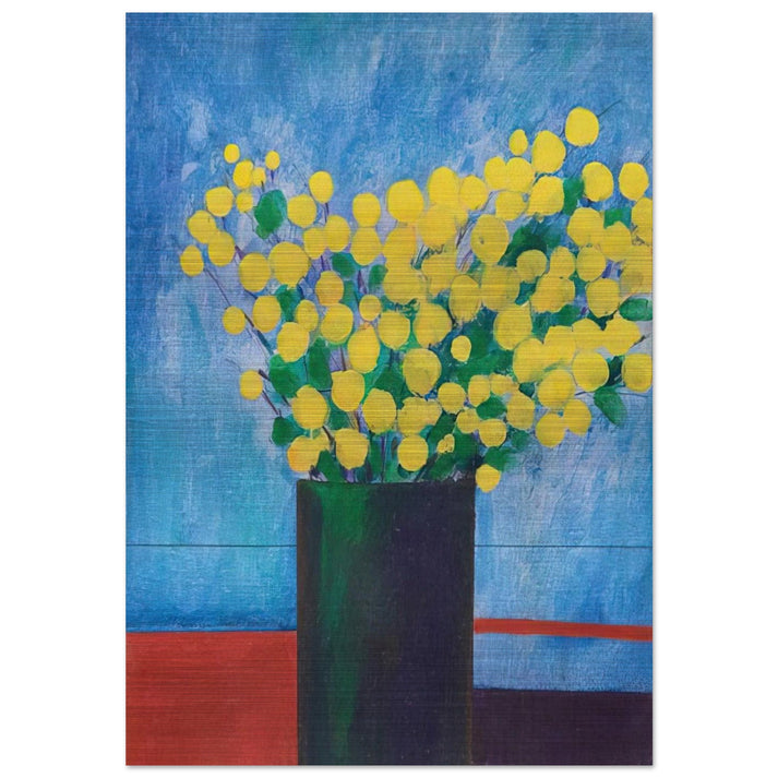 Vase With Flowers - 1968 - Aldemir Martins Brushed Aluminum Print - 70x100 cm / 28x40 inches | Aldemir Martins Aluminum Print | Aldemir Martins Prints