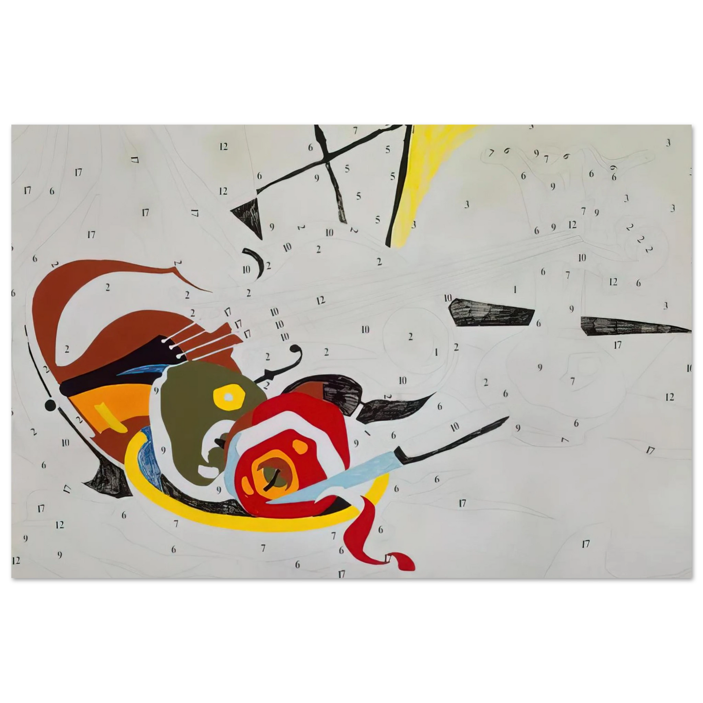 Andy Warhol - Do It Yourself Violin Fine Art Poster - 75x100 cm / 30x40 inches