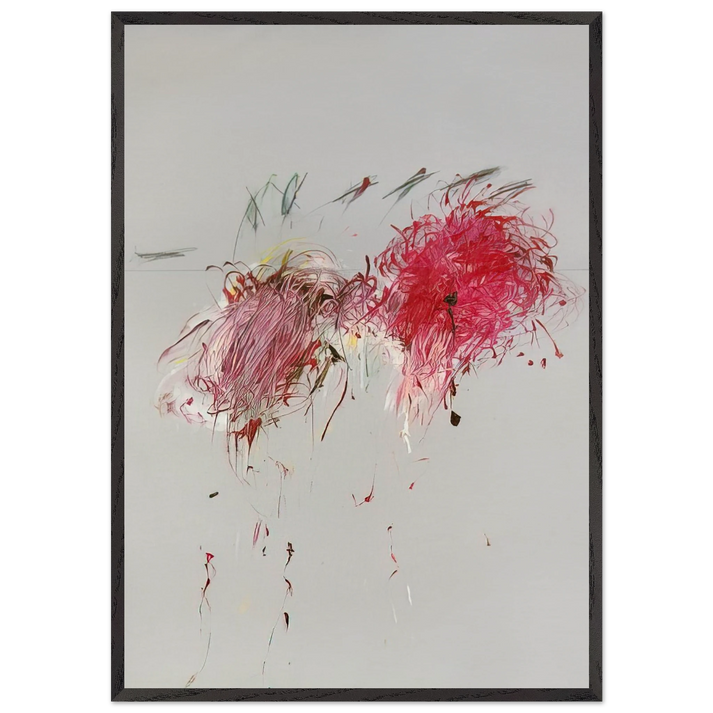 Nine Discourses on Commodus Part VII - Cy Twombly 70x100 cm / 28x40 inches Framed Art Print – Black Wooden Frame
