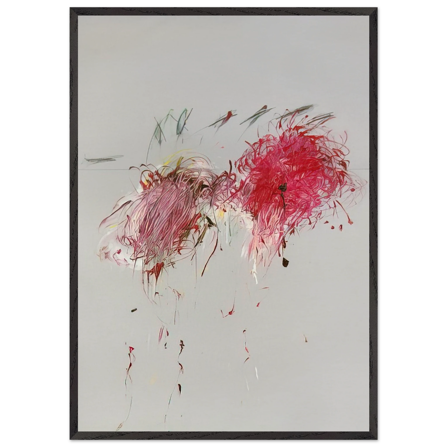 Nine Discourses on Commodus Part VII - Cy Twombly Framed Art Print – Black Wooden Frame - Default Title - -Framed Art Print