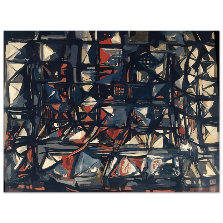 Maria Helena Vieira da Silva - Untitled - 1955 75x100 cm / 30x40inches Fine Art Poster