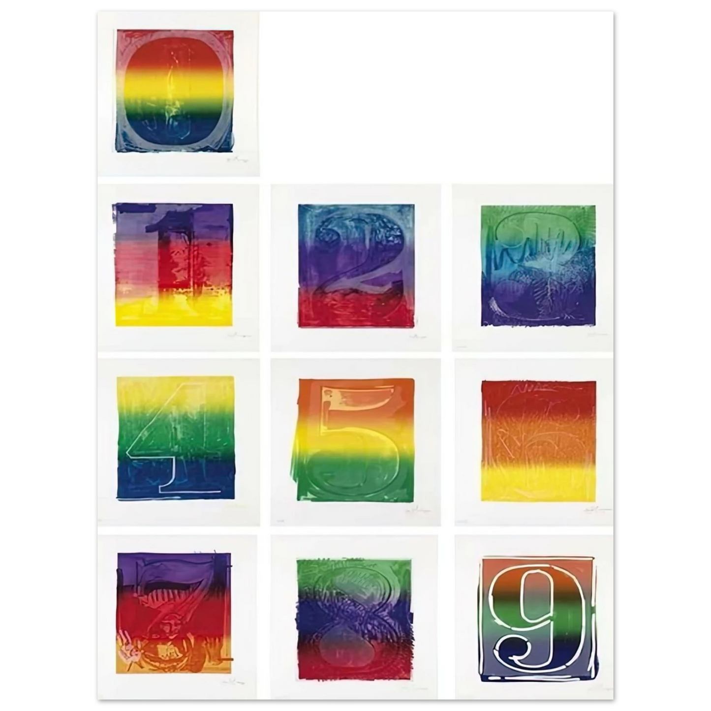 Jasper Johns - COLOR NUMERAL SERIES ULAE 59 68 1969 Fine Art Poster - Default Title