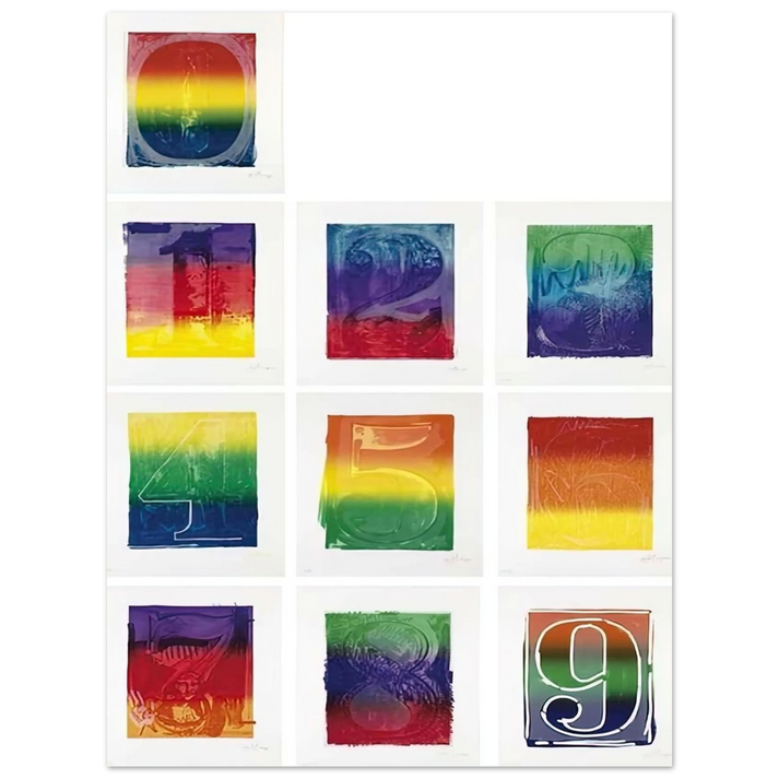 Jasper Johns - COLOR NUMERAL SERIES ULAE 59 68 1969 75x100 cm / 30x40inches Fine Art Poster