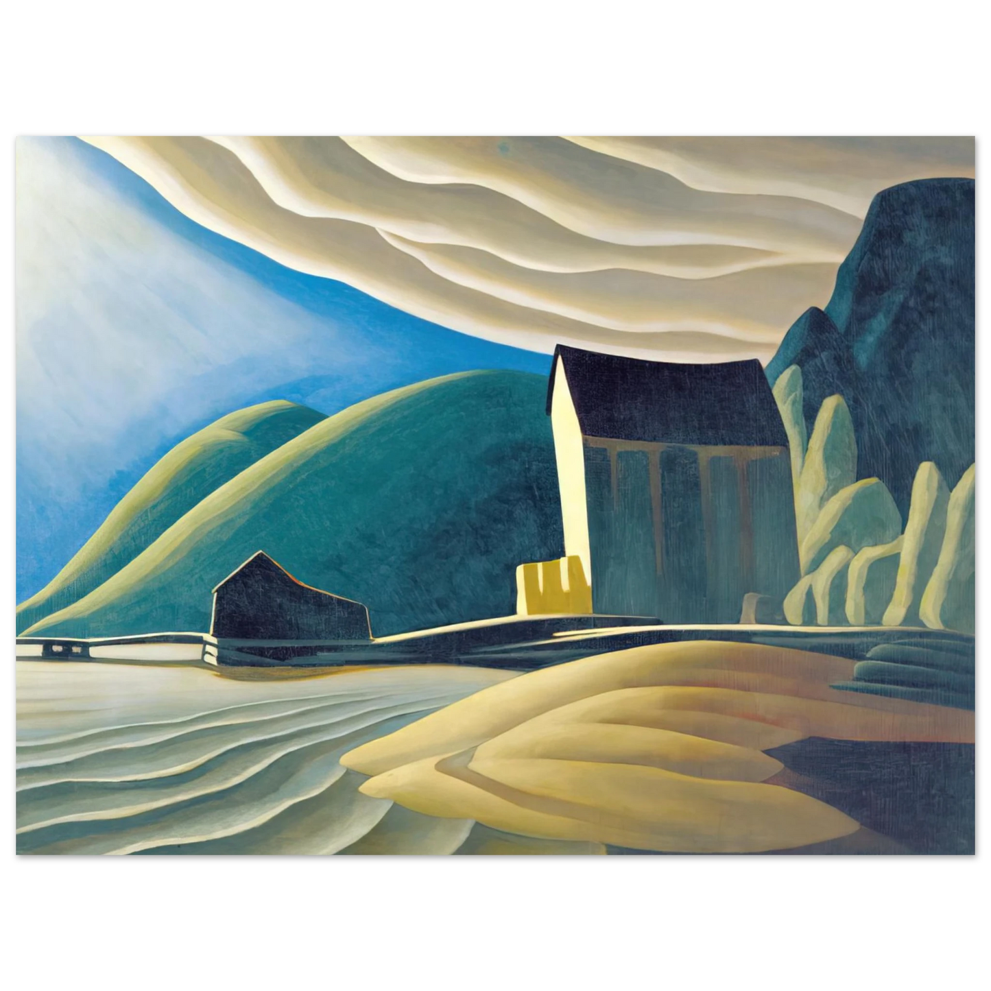 Lawren Harris - Ice House, Coldwell, Lake Superior - 1923 Fine Art Poster - Default Title