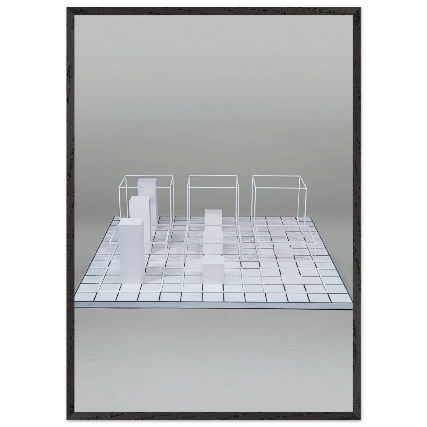 Serial Project Set B - Sol LeWitt Framed Art Print – Black Wooden Frame - Default Title - -Framed Art Print