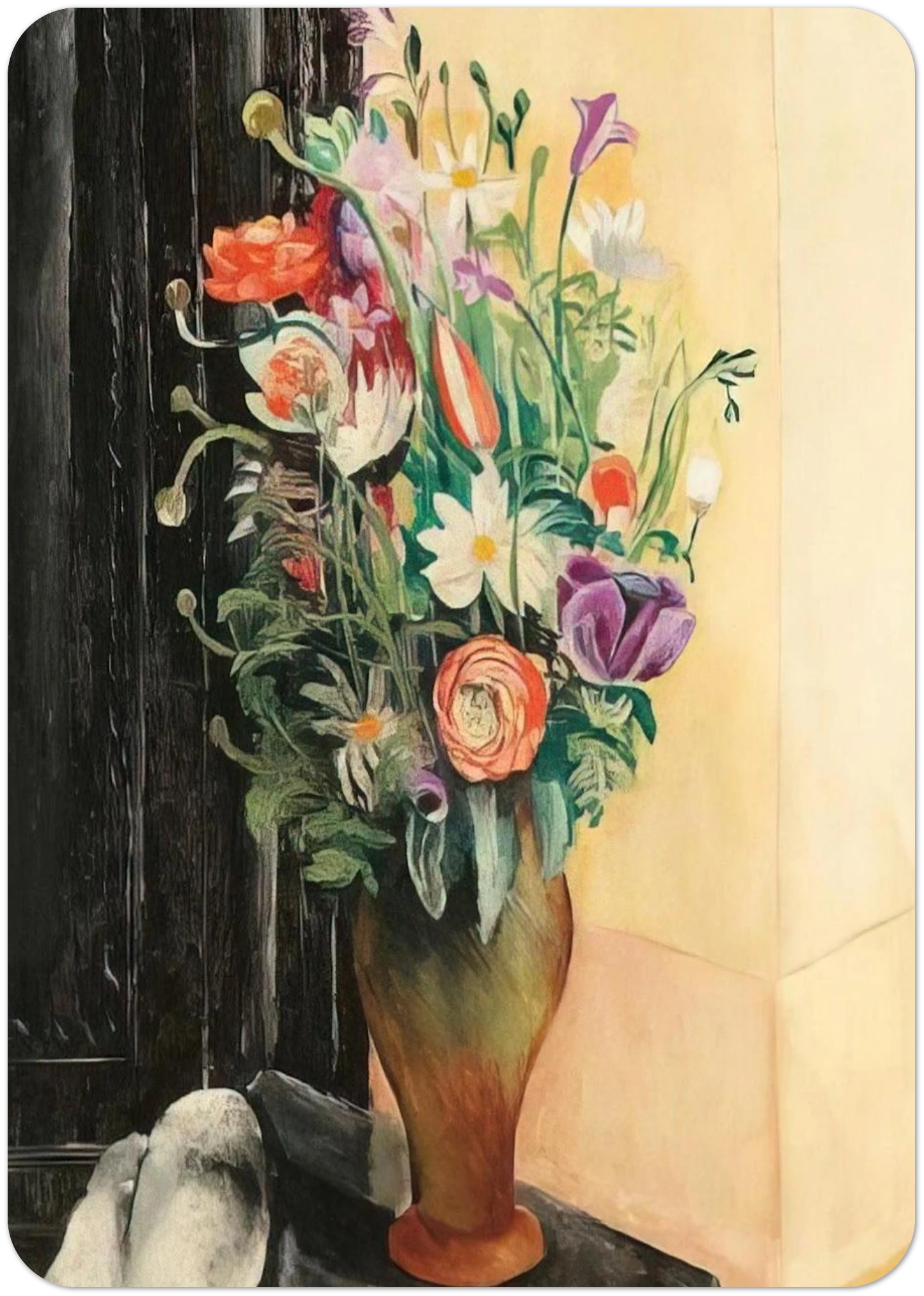 FLOWERS 1919 By Moise Kisling Pack of 10 Post Cards | Moise Kisling Post Cards | A6 (10.5 x 14.8 cm) - 4.1 x 5.8 inches