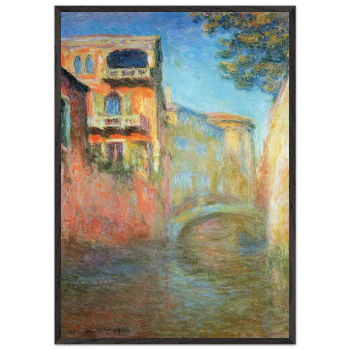 Rio della Salute - claude monet 70x100 cm / 28x40 inches Framed Art Print – Black Wooden Frame