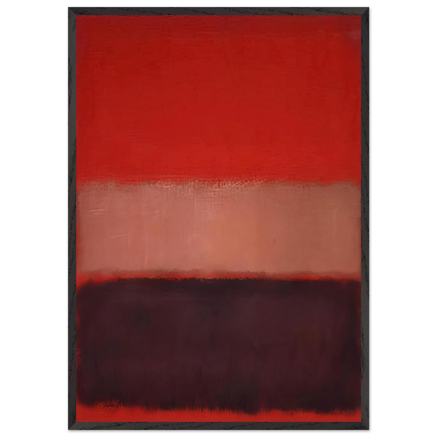 No 46 Black Ochre Red Over Red - 1957 - Mark Rothko Framed Art Print – Black Wooden Frame - Default Title - -Framed Art Print
