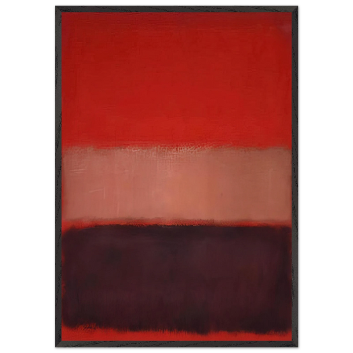 No 46 Black Ochre Red Over Red - 1957 - Mark Rothko 70x100 cm / 28x40 inches Framed Art Print – Black Wooden Frame