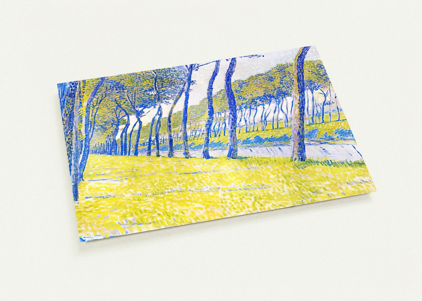 CANAL IN FLANDERS 1894 By Theo van Rysselberghe Pack of 10 Post Cards | Theo van Rysselberghe Post Cards | A6 (10.5 x 14.8 cm) - 4.1 x 5.8 inches