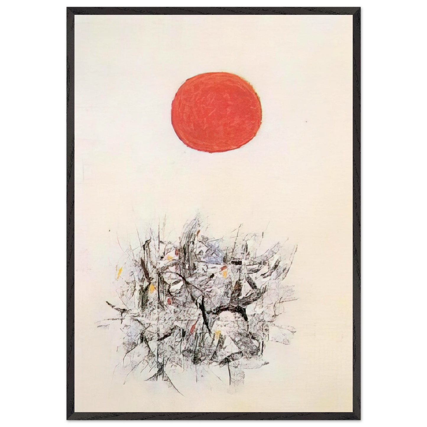 Brink - 1959 - Adolph Gottlieb 70x100 cm / 28x40 inches Framed Art Print – Black Wooden Frame