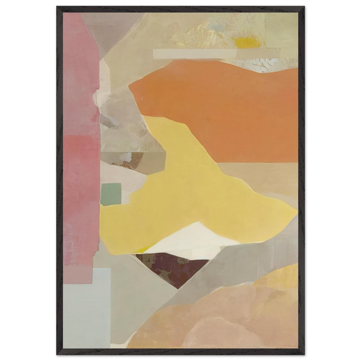 Red and Orange - 1968 - Kenzo Okada 70x100 cm / 28x40 inches Framed Art Print – Black Wooden Frame