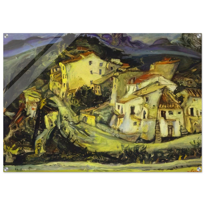 HOUSES OF CAGNES - Chaim Soutine Acrylic Print - 70x100 cm / 28x40″ inches