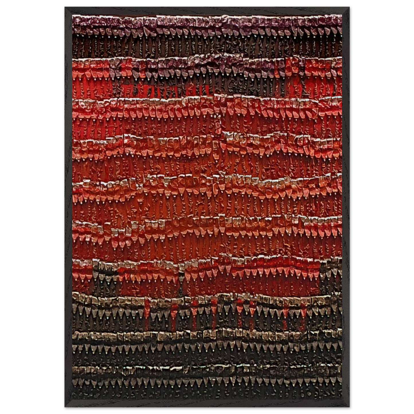 Chiefs Blanket - 1989 - Arman Framed Art Print – Black Wooden Frame - Default Title - -Framed Art Print